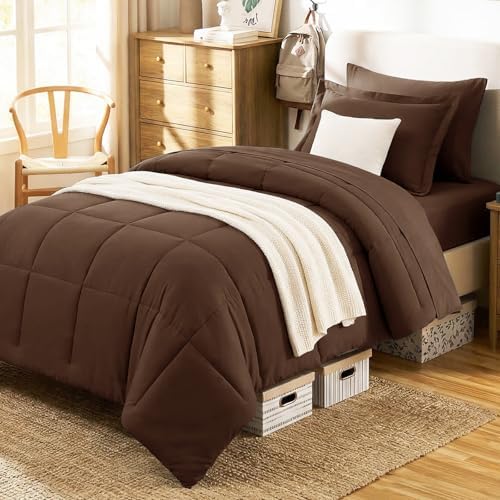 CozyLux Twin Comforter Set, 5-Piece Bed in a Bag by CozyLux