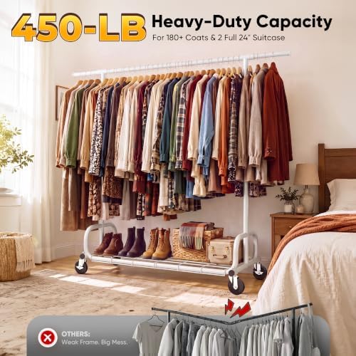 HOKEEPER Clothes Rack 450LBS Adjustable Garment Rack - Image 2