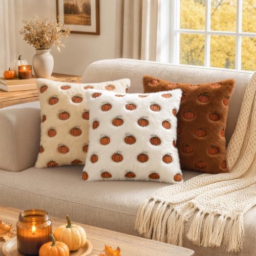 MIULEE Fall Pillow Covers 20x20 Dark Rust Pumpkin Fall Decor - Image 5