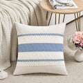 Fancy Homi Set of 1 Boho Light Blue Decorative Throw Pillow Cover 22x22 Inch by Fancy+Homi