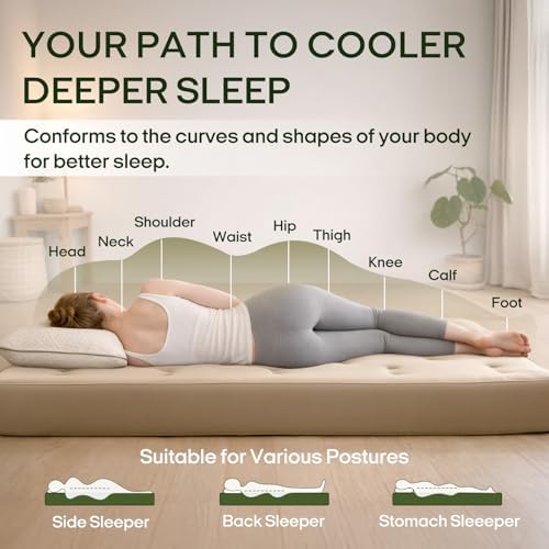 ZonLi Japanese Floor Futon Mattress 100% Cotton Washable Cover Foldable - Image 6