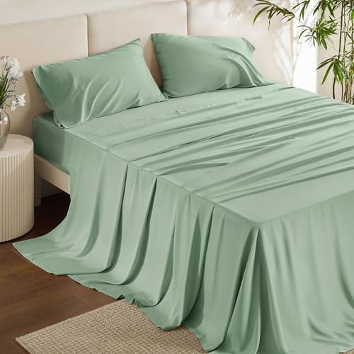 Bedsure PureWoven 100% Rayon Derived from Bamboo, Queen Sheets, 4 Pieces by BEDSURE