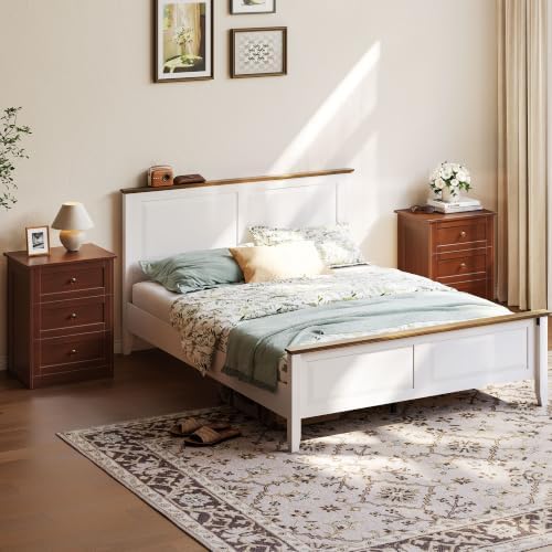 wanan Dresser for Bedroom Set of 2, Walnut Modern 19'' Wide Wood Chest of - Image 6