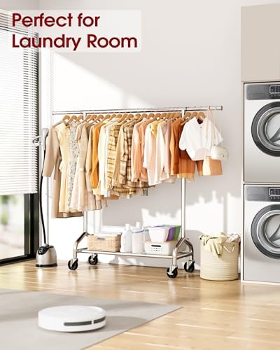 Sakugi Extendable 49.8-74.8" W Stainless Steel Clothes Rack - Image 6