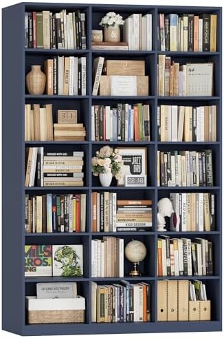 HOSTACK 86" H Triple Wide Bookshelf and Bookcase, 7 Tier Tall Bookshelf by HOSTACK