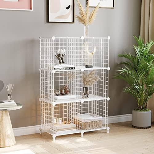 AWTATOS Wire Cube Storage, 6 Cube Closet Organizer Storage Shelf - Image 3