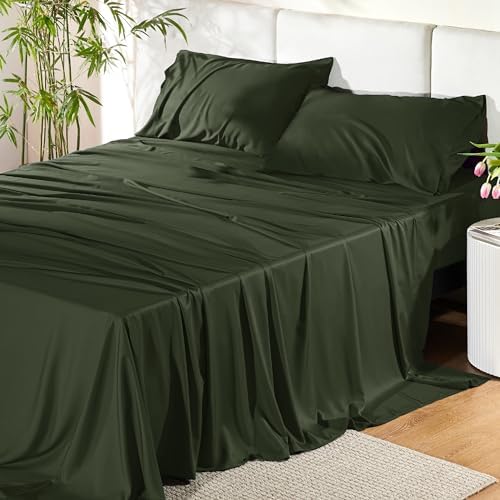 Bedsure PureWoven 100% Rayon Derived from Bamboo, King Size Sheets Set by BEDSURE