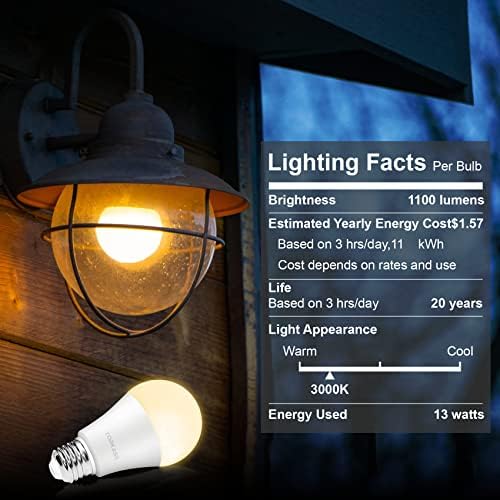 Outdoor Sensor Light Bulbs, E26 Dusk to Dawn Activated Security - Image 4