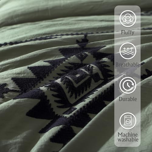MaiRêve Embroidery Full Size Comforter Set 7 Pieces Western Bed in a Bag - Image 6