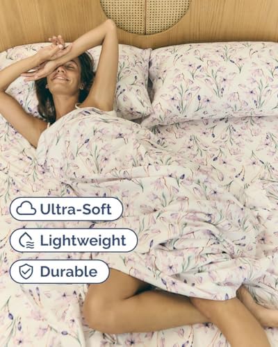 Queen 4 Piece Boho Botanical Floral Sheet Set - Image 3