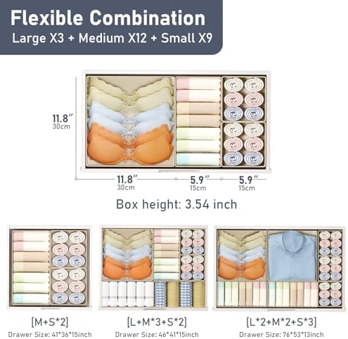 DIMJ 24-Pack Fabric Drawer Organizer Bins - Image 2