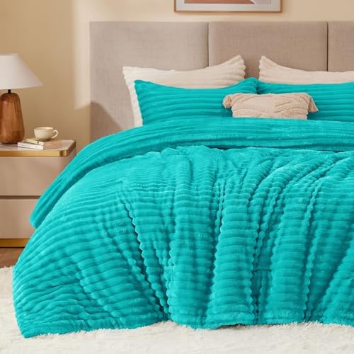 BEDELITE Fleece King Comforter Set, Fluffy Bed Set by BEDELITE