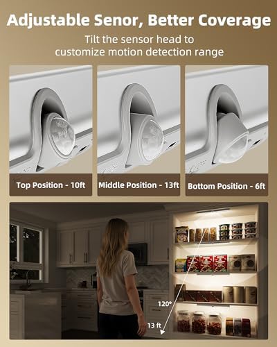 EZVALO 13-inch Motion Sensor Closet Light, LED Rechargeable Closet Light - Image 3