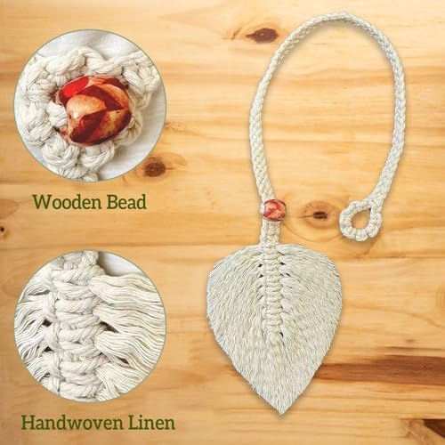 2-Pack Bohemian Cotton Leaf Curtain Tiebacks - Image 3