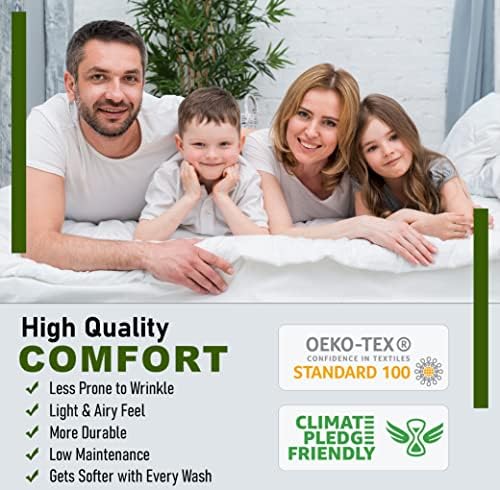 RUVANTI 100% Cotton Full Sheets, Percale Bedding Full Size Set - Image 6