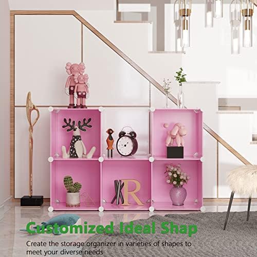 C&AHOME 6-Cube Storage Organizer Cube Shelf Closet Storage Bookcase - Image 2