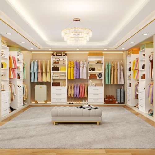Closet System with 3 Drawers, 2FT-9FT Customizable Closet Organizer System with - Image 4