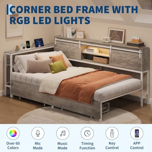 Twin Size Corner Bed Frame - Image 5