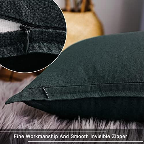 Jeanerlor Solid Cotton Linen Decoration 18"x18" Throw Pillow Cushion Case - Image 3