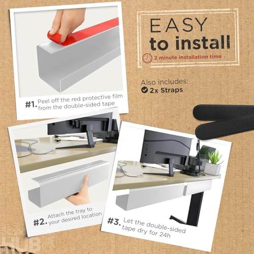 Scanfield Under Desk Cable Management Tray - Image 3