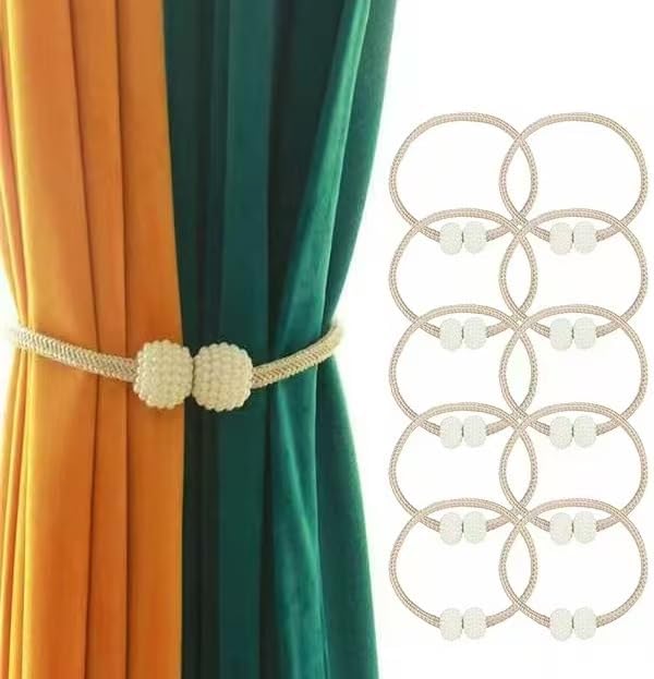 10 Pack Magnetic Curtain Tiebacks, Curtain Tiebacks Buckles Holdbacks Holders by Unknown