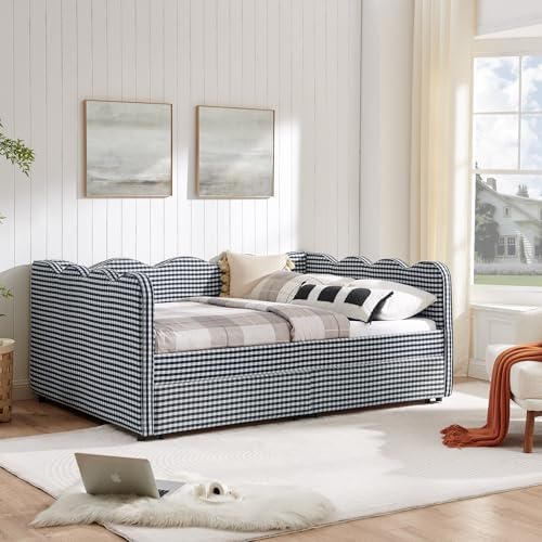 KEIKI Full Size Upholstery Gingham Daybed - Image 5