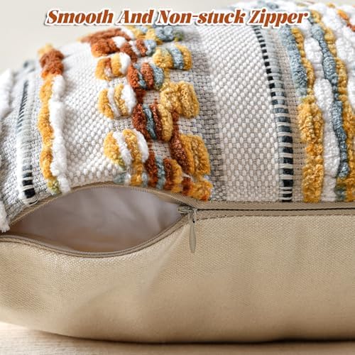 AmHoo Chenille Striped Textured Boho Throw Pillow Covers Aesthetic - Image 3