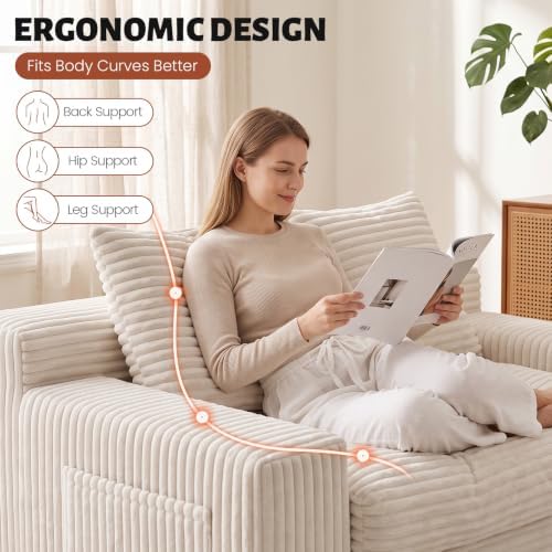 Small Boneless Couch, Boneless Loveseat Convertible Sofa Bed Sleeper Sofa Couch - Image 5