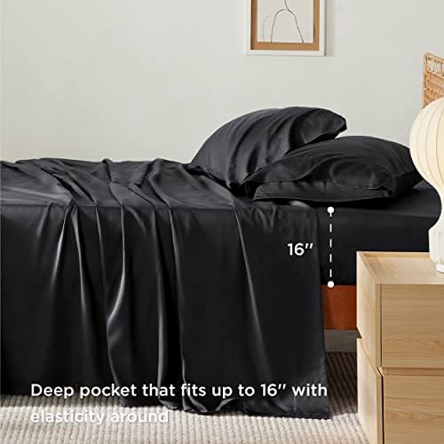 Bedsure PureWoven 100% Rayon Derived from Bamboo, Full Size Sheets - Image 3