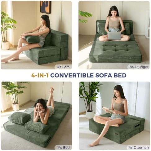 MAXYOYO Convertible Sofa Bed, Fold Out Sofa Couch - Image 5