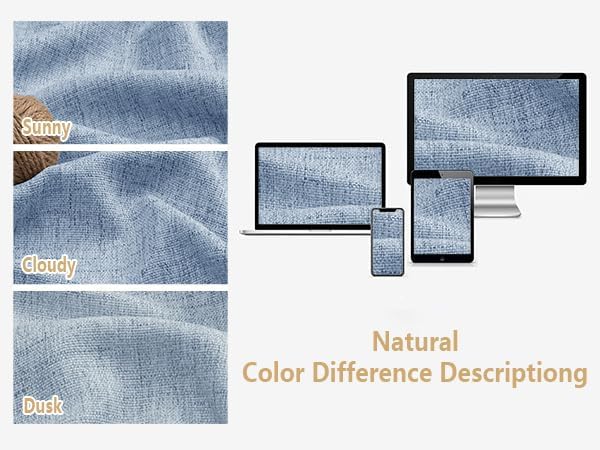 OVZME Valance for Windows, Light Filtering Faux Linen Textured Small Kitchen - Image 9