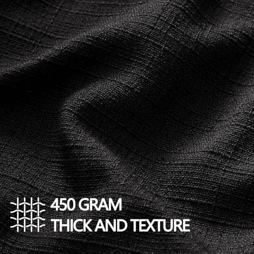 MIULEE Thick Textured Decorative Throw Pillow Covers 18x18 Inch Black - Image 2