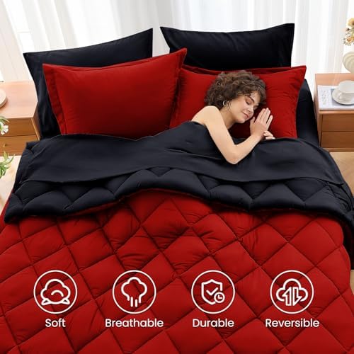 Oversized King Comforter Set 7-Piece, Reversible Bed in a Bag - Image 6