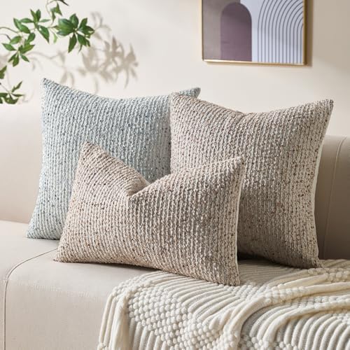 Throw Pillow Covers 12x20 Soft Wool Cushion Decorative Beige012A12 - Image 4