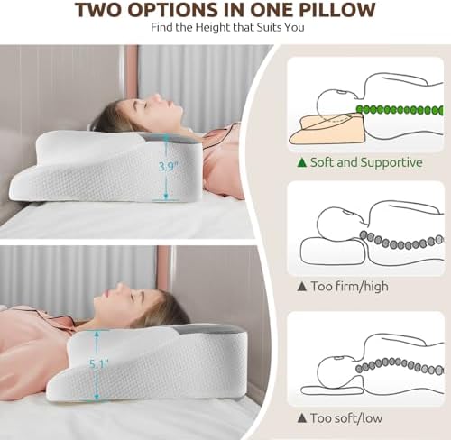 DONAMA Cervical Neck Pillow for Pain Relief, Odorless Contour Memory Foam - Image 4