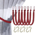 Home Queen Hand Braided Curtain Tie Back, Buckle Holdback Drapery Curtain by HomeQueen
