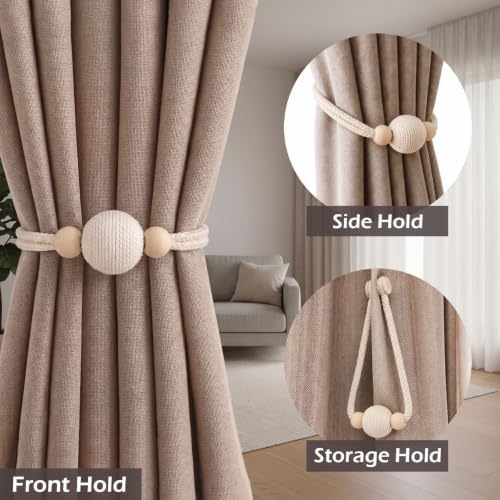 2 Pack Magnetic Curtain Tiebacks, Minimalist Curtain Holdbacks - Image 6