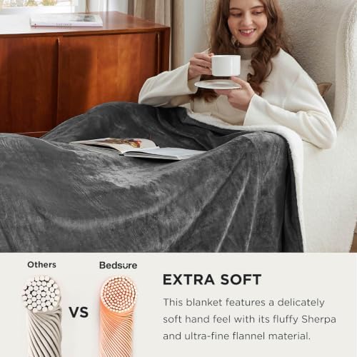 Bedsure GentleSoft Sherpa Fleece Cal King Blankets - Image 4