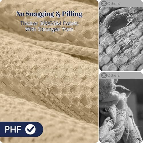 PHF Soft Waffle Comforter Set King Size- Comfy Breathable Waffle Weave Comforter - Image 3