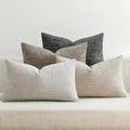 MIULEE Decorative Chenille Lumbar Pillow Covers Neutral 12x20 Pack of 4 by MIULEE