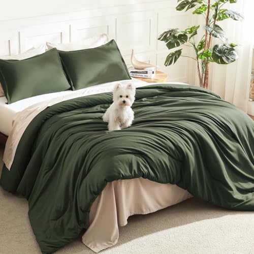 Litanika Oversized Queen Comforter Set, 3 Pieces Solid Bedding by Litanika