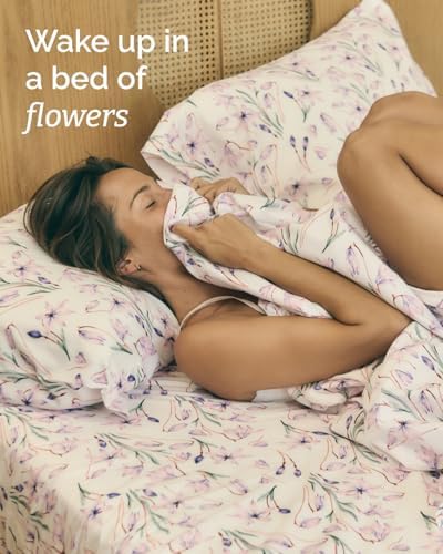 Queen 4 Piece Boho Botanical Floral Sheet Set - Image 2
