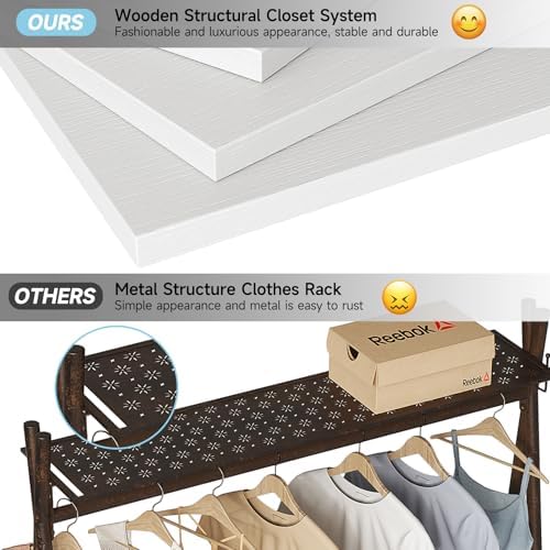 8FT Closet System, Wall Mount Bedroom Wardrobe - Image 4