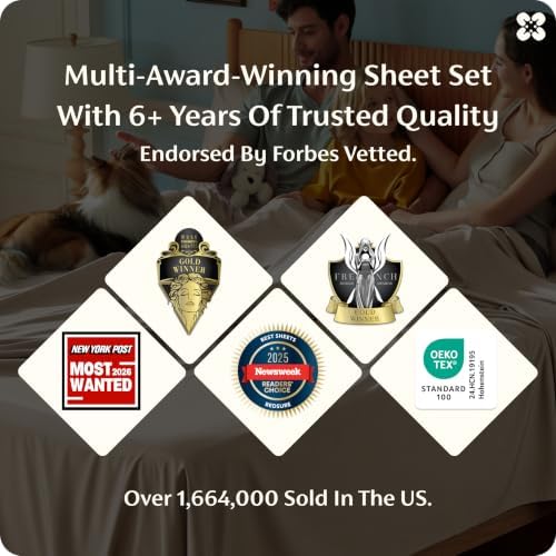 Bedsure PureWoven 100% Rayon Derived from Bamboo, Full Size Sheets - Image 2