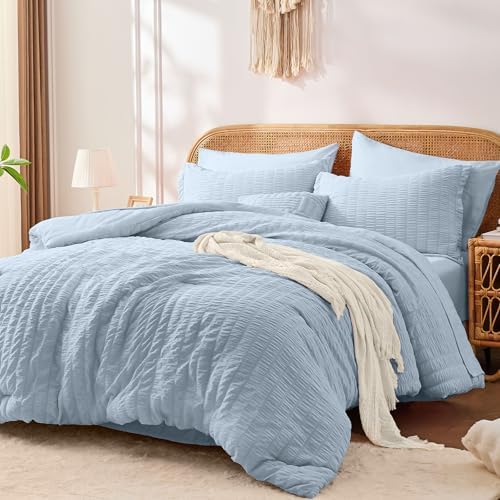 Full Size Comforter Sets with Sheets, 7 Pieces Bed Set by FUANNA