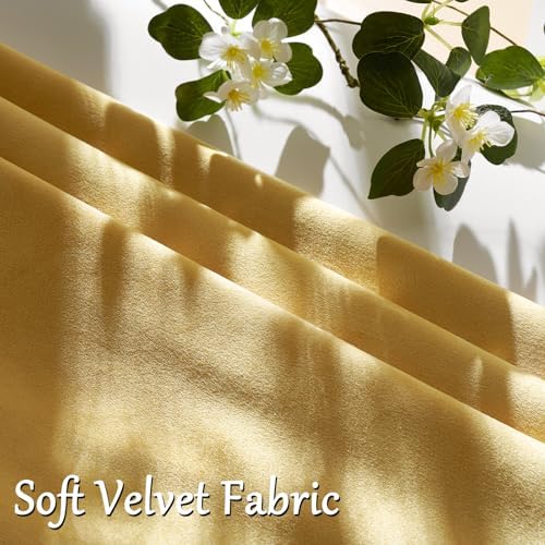 GIGIZAZA Yellow Velvet Pillow Covers 26x26 Decorative Pillows Pack of 2 - Image 5
