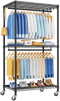 ULIFHOME P8 Heavy Duty Clothes Rack（With Extended Width Design） Rolling by UlifHome