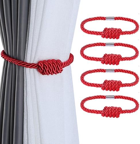 Magnetic Curtain Tiebacks-Handmade Woven Tie-Backs by fenghuangwu