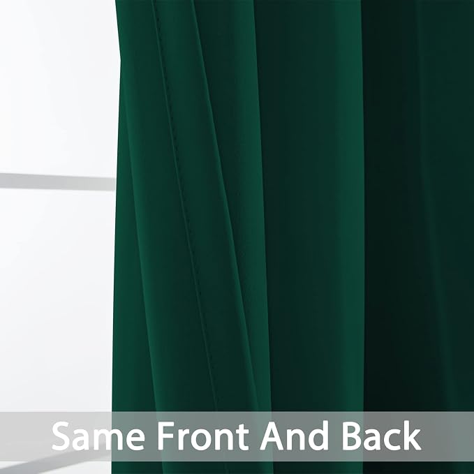 Yakamok Dark Green Blackout Curtains - Image 3