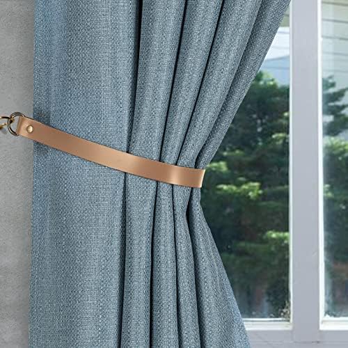 HOME QUEEN Faux Leather Curtain Tiebacks - Image 5